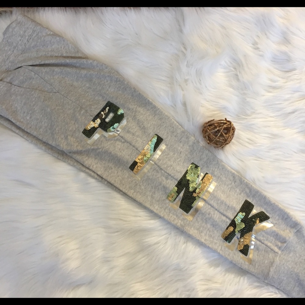 PINK Bling Campus SS tee/Joggers Large - Picture 3 of 6